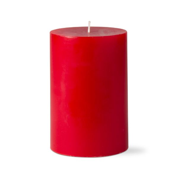 Picture of custom color pillar candle 4x6 - red