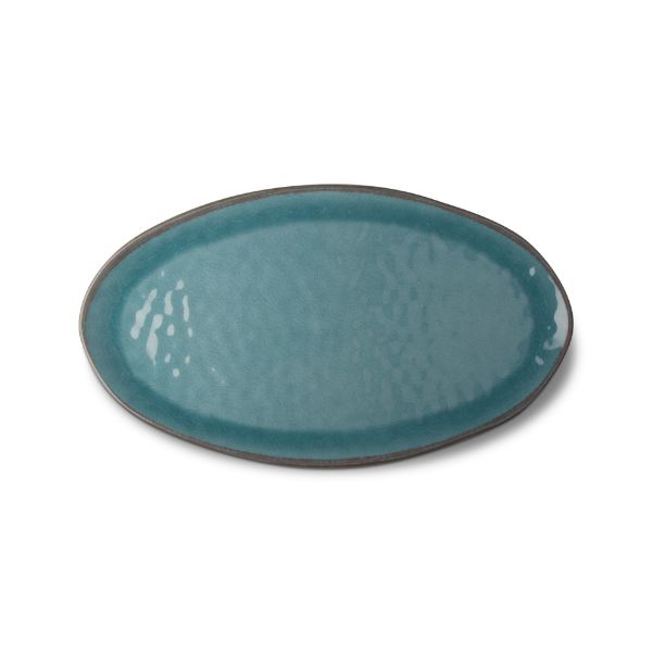 Picture of veranda melamine oval platter - Aqua