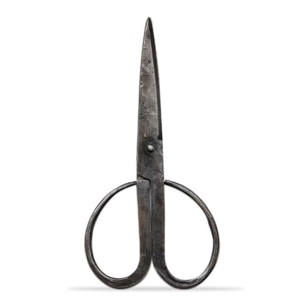 Picture of hand forged iron scissors - black