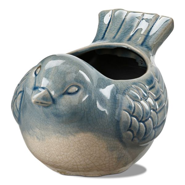 Picture of bird planter - blue