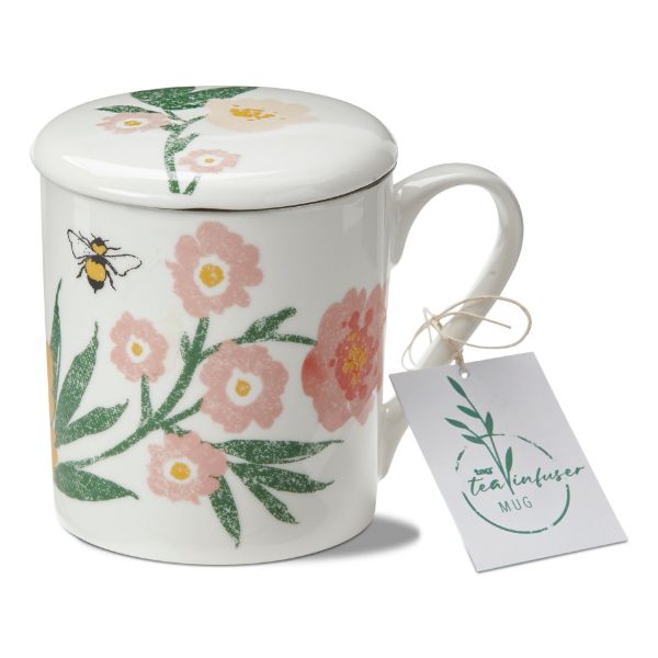 Picture of bee blossom infuser mug & lid set - multi