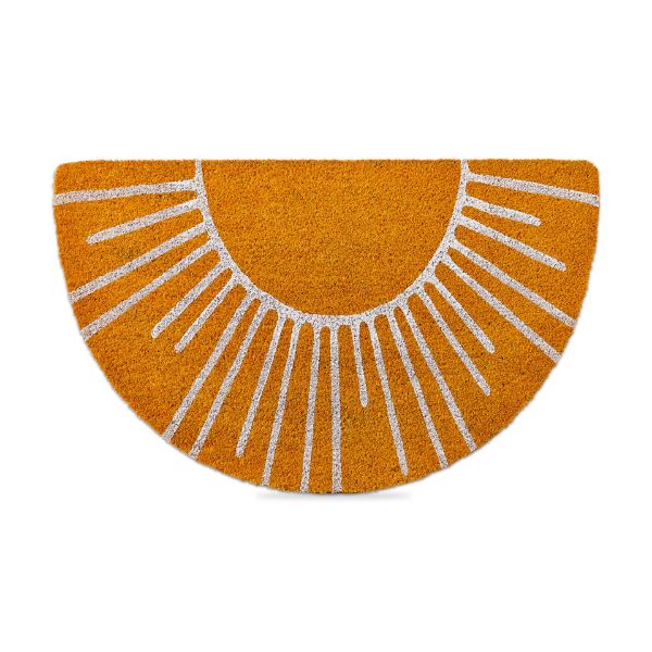 Picture of sunshine shaped coir mat - yellow, multi