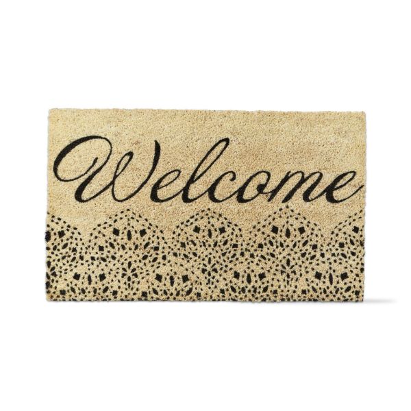 Picture of welcome fan coir mat - black, multi