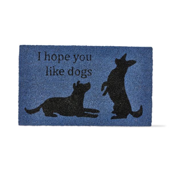 Picture of i hope you like dogs coir mat - blue, multi