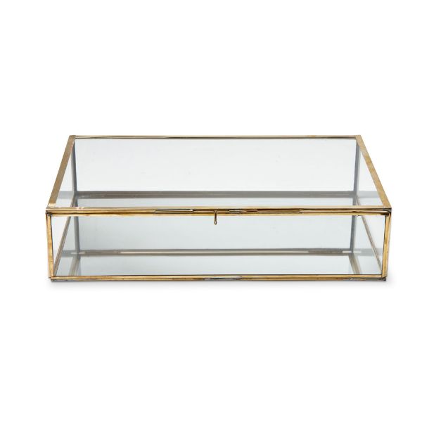 Picture of brass & glass display box - brass