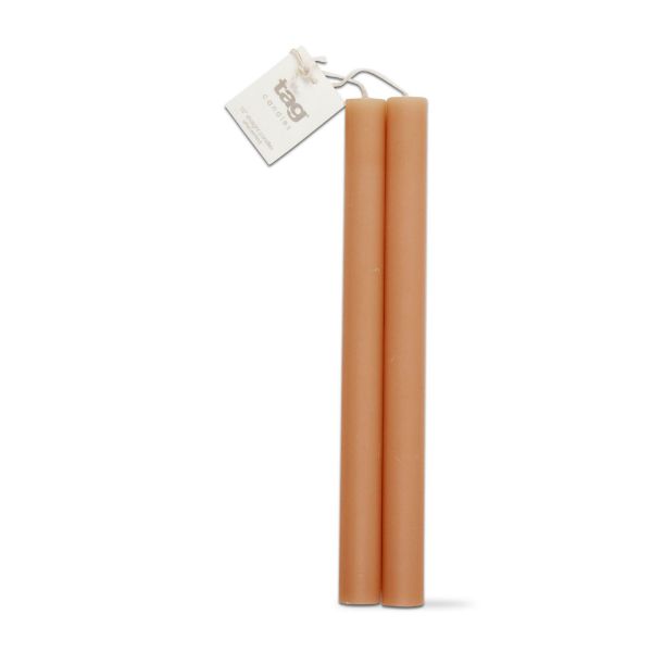 Picture of 10 inch straight candle set of 2 - honey