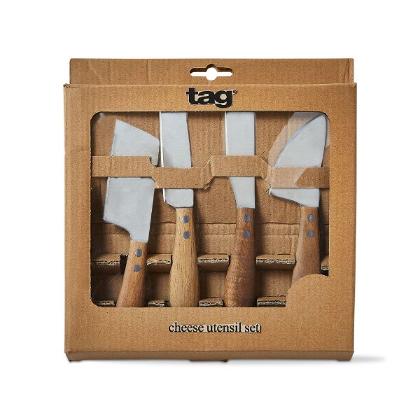 Picture of cheese utensil set of 4 - natural