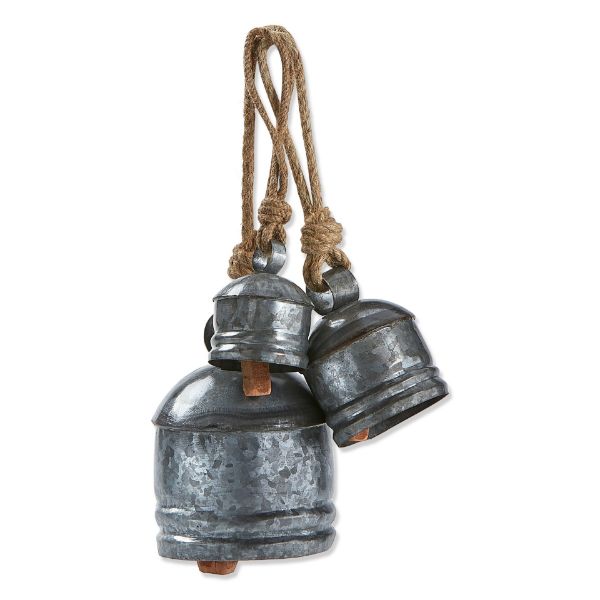 Picture of classic artisan made bell set of 3 - antique silver