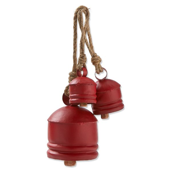 Picture of classic artisan made bell set of 3 - red