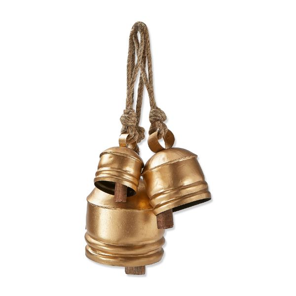Picture of classic artisan made bell set of 3 - antique gold