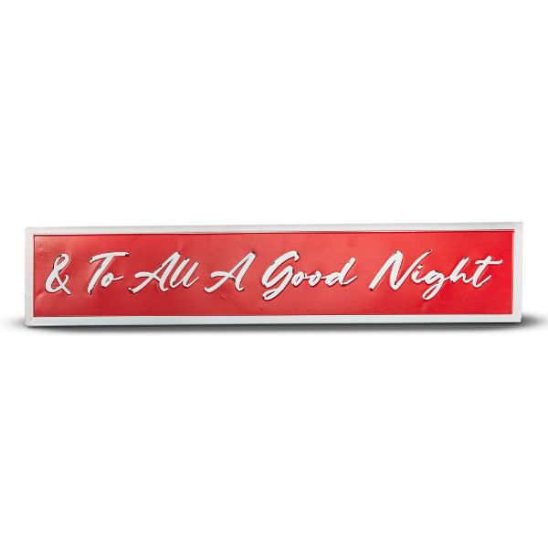 Picture of and to all a good night enamel sign - red multi