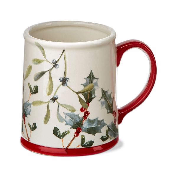 Picture of mistletoe & holly sprig mug - multi