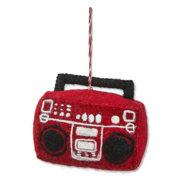 Picture of boombox ornament - red multi