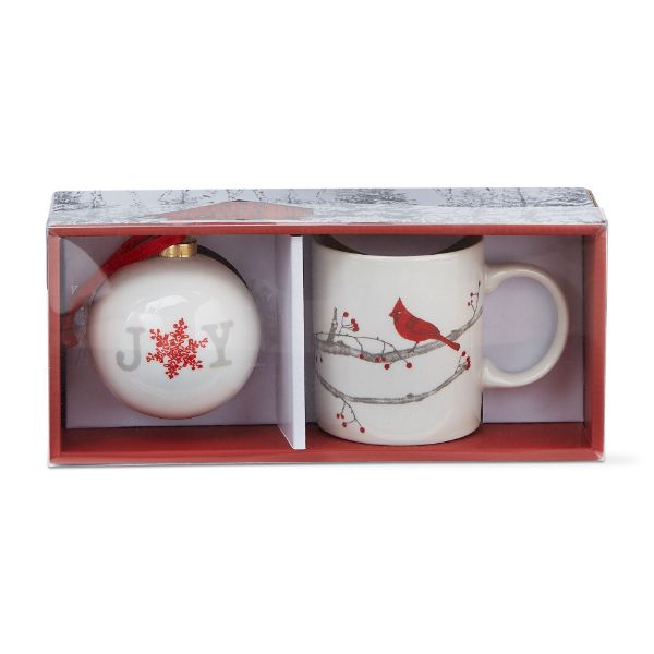 Picture of winter scenes mug & ornament set - red multi