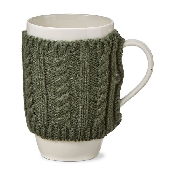 Picture of warm wishes sweater mug - dark green