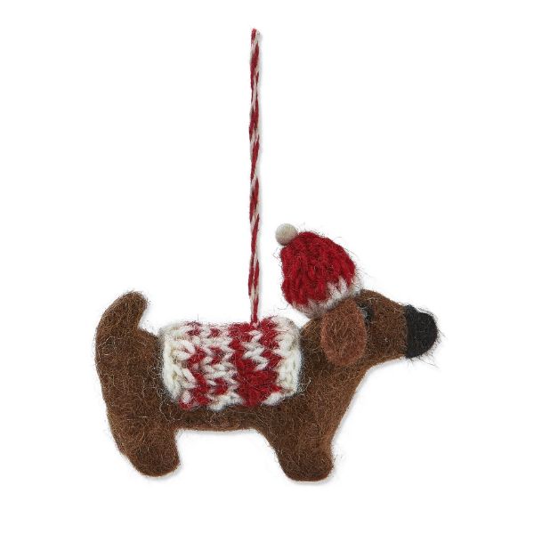 Picture of dachshund dog ornament - multi