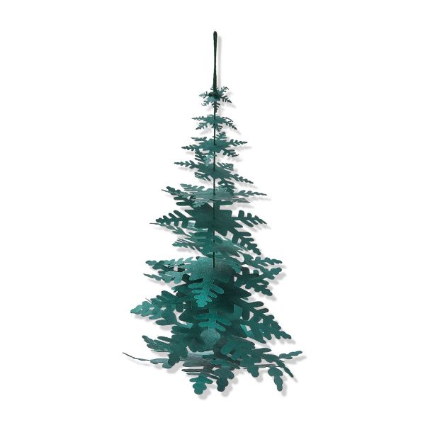 Picture of paper snowflake tree decor tall - green