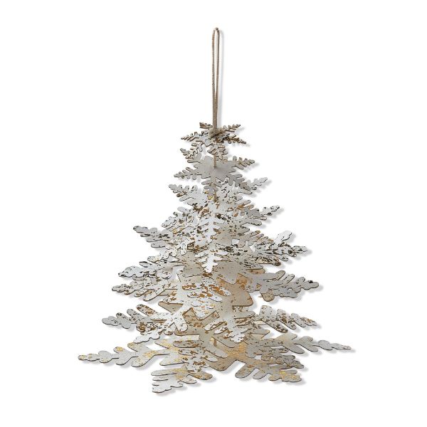 Picture of paper snowflake tree decor small - white multi