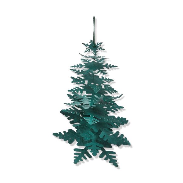Picture of paper snowflake tree decor medium - green
