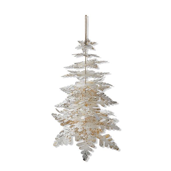 Picture of paper snowflake tree decor medium - white multi