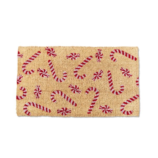 Picture of peppermint candy coir mat - multi