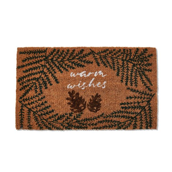 Picture of warm wishes pine cone coir mat - multi