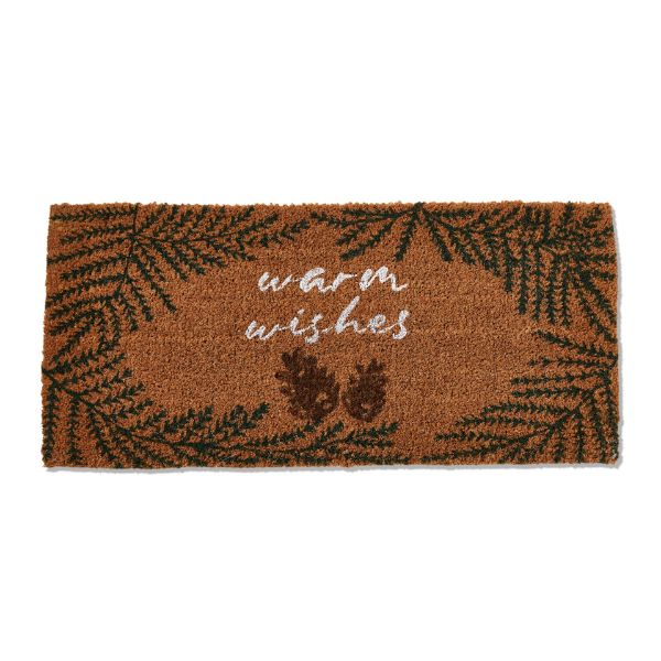 Picture of warm wishes pine cone estate coir mat - multi