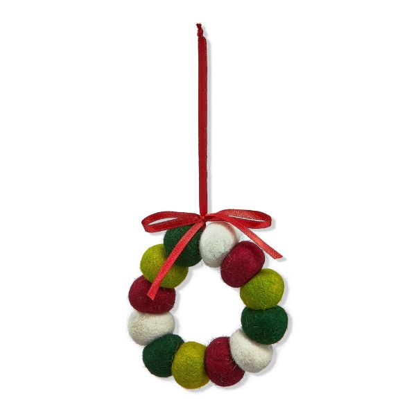 Picture of wreath ornament with gift box - multi