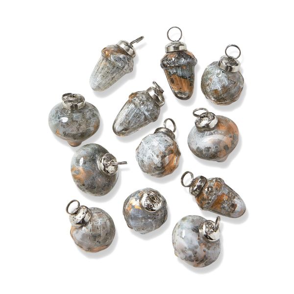 Picture of lustrous mini ornaments set of 12 - gold