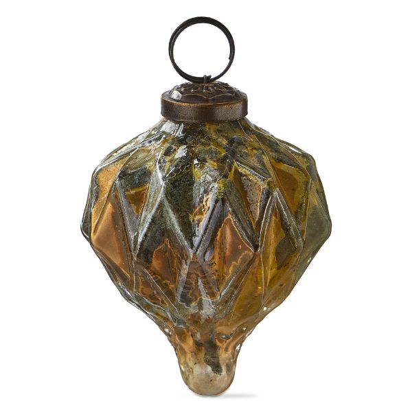 Picture of gilded drop ornament 3 in - gold