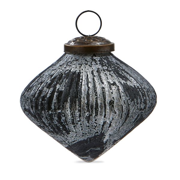 Picture of twilight ribbed ornament 4 in - black multi