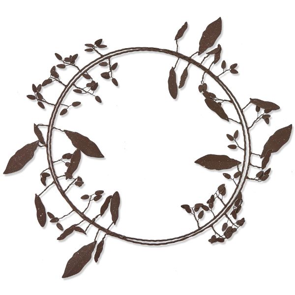 Picture of weathered leaf & berry wreath - rust