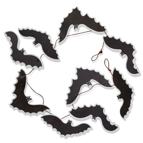 Picture of going batty paper garland - black multi