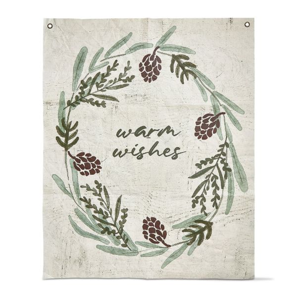Picture of warm wishes wreath wall art - multi