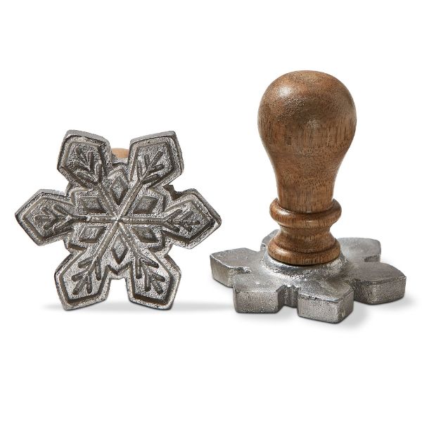 Picture of snowflake cookie stamp - silver
