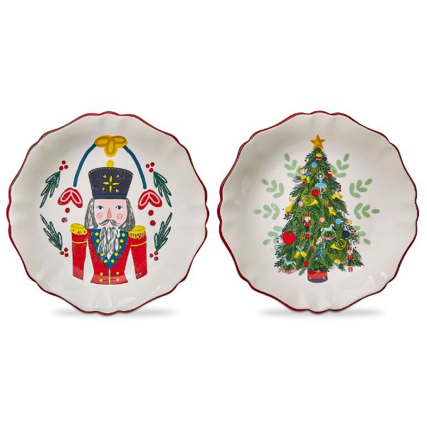 Picture of nutcracker appetizer plate assortment of 2 - multi