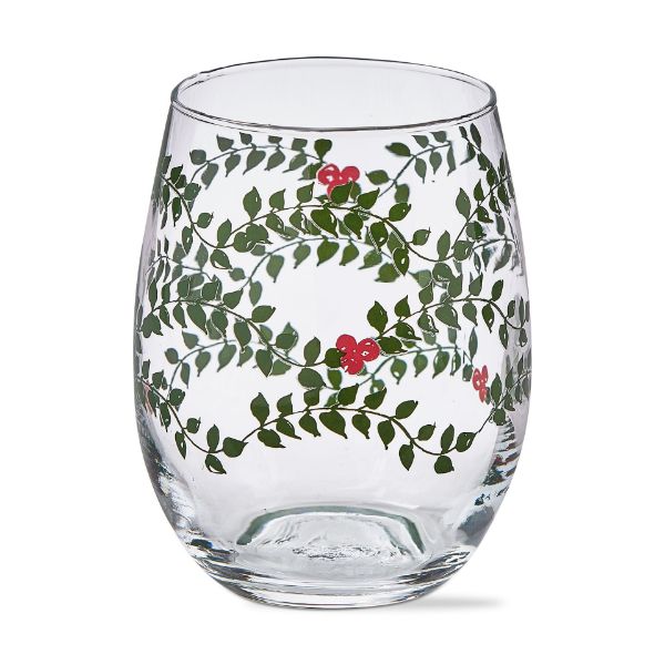 Picture of winter sprig stemless wine - multi