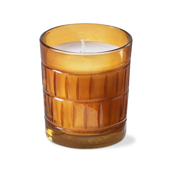 Picture of pumpkin & nectarine vanilla crisp candle small - amber