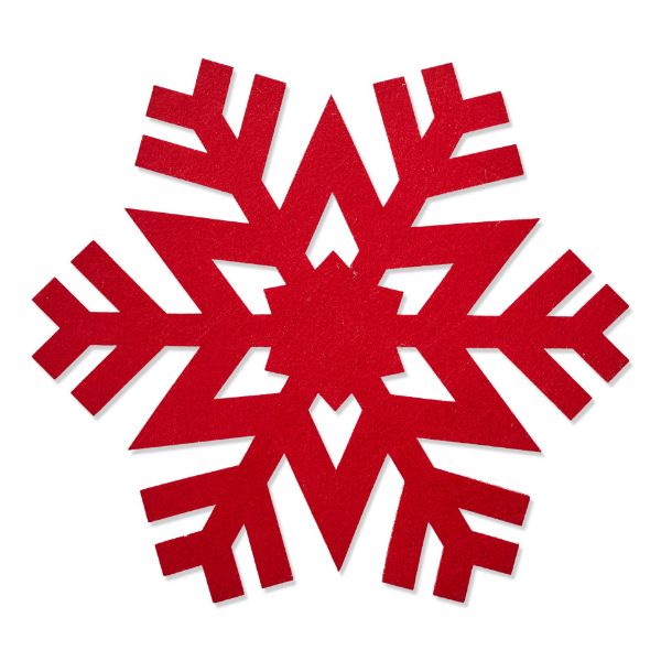 Picture of snowflake placemat - red