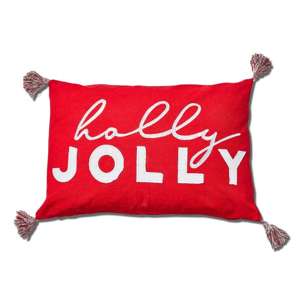 Picture of holly holly pillow - red