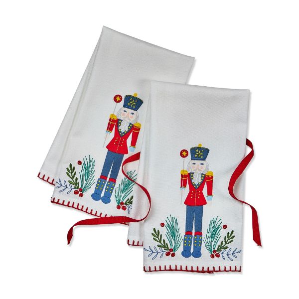 Picture of nutcracker guest towel set of 2 - white multi