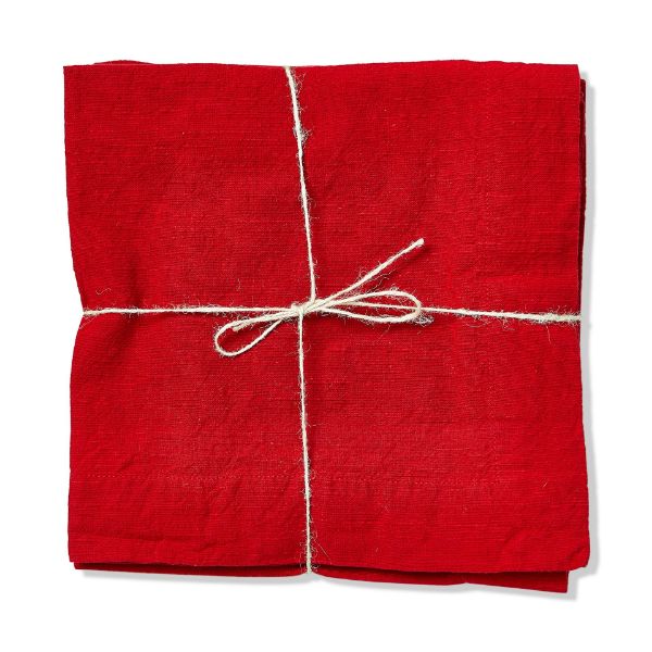 Picture of threads everyday slub napkin set of 4 - red
