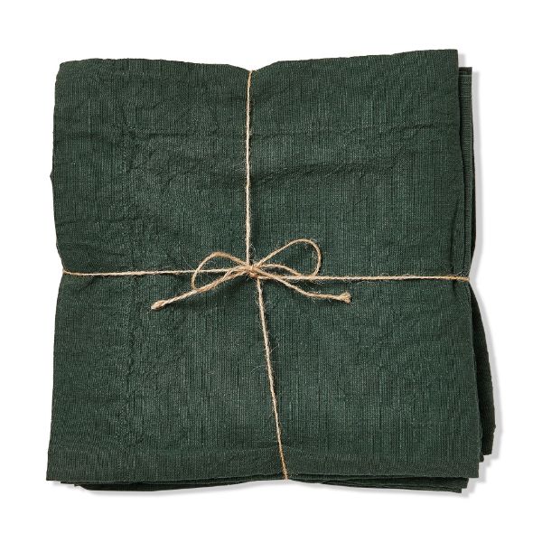 Picture of threads everyday slub napkin set of 4 - dark green
