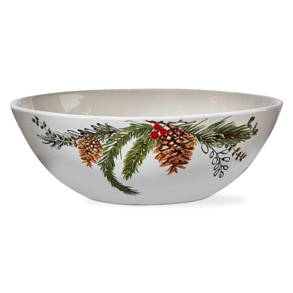 Picture of winter sprig serving bowls - multi