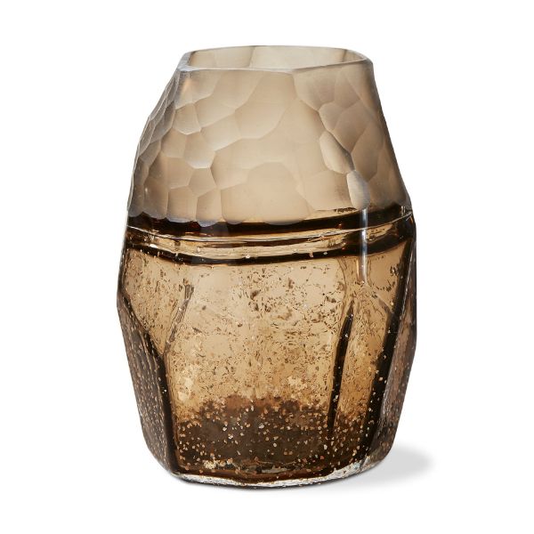 Picture of teton cut art glass vase or hurricane large - multi