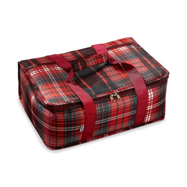 Picture of plaid insulated casserole carrier - multi