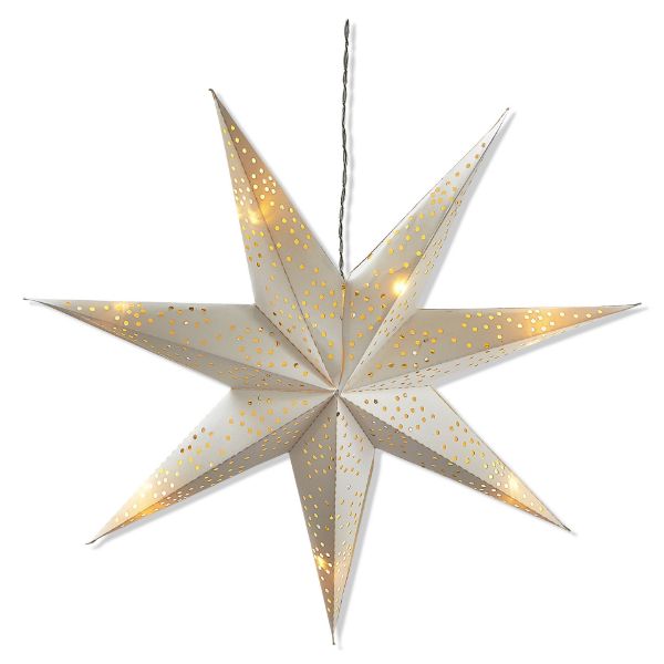 Picture of led paper star decor - ivory