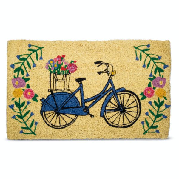 Picture of bike floral coir mat - multi