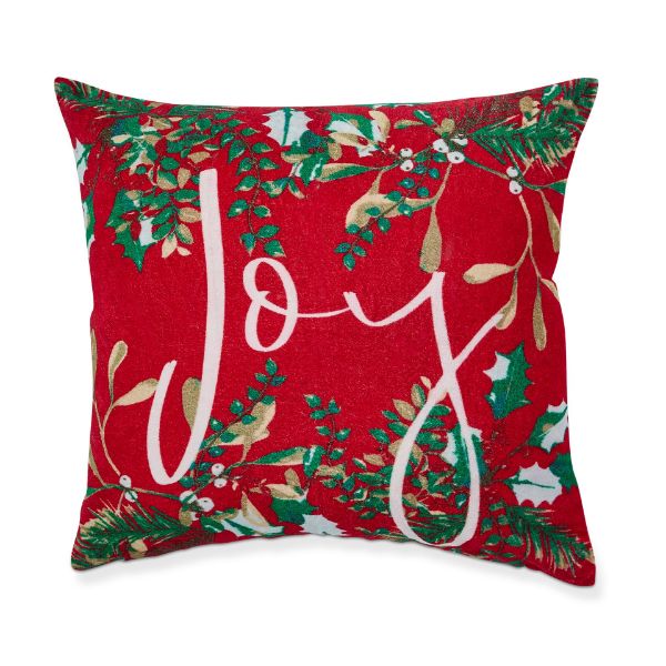 Picture of joy winter sprig pillow - red multi