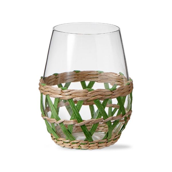 tag wholesale island stemless wine with sleeve green color party entertaining table